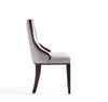 Manhattan Comfort Set of 2 Grand Faux Leather Dining Chairs - Light Grey|Ensemble 2 chaises de salle à manger Grand de Manhattan Comfort en similicuir - gris clair
