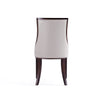 Manhattan Comfort Set of 2 Grand Faux Leather Dining Chairs - Light Grey|Ensemble 2 chaises de salle à manger Grand de Manhattan Comfort en similicuir - gris clair