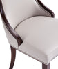 Manhattan Comfort Set of 2 Grand Faux Leather Dining Chairs - Light Grey|Ensemble 2 chaises de salle à manger Grand de Manhattan Comfort en similicuir - gris clair