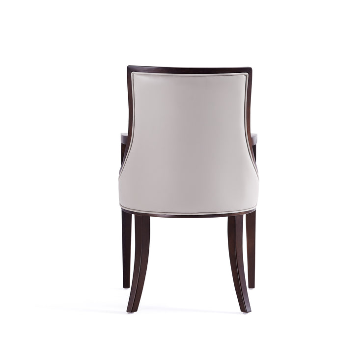 Manhattan Comfort Grand Faux Leather Dining Chair - Light Grey
