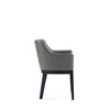 Manhattan Comfort Gansevoort Modern Faux Leather Dining Chair - Pebble Grey|Chaise de salle à manger moderne Gansevoort de Manhattan Comfort en similicuir - gris galet