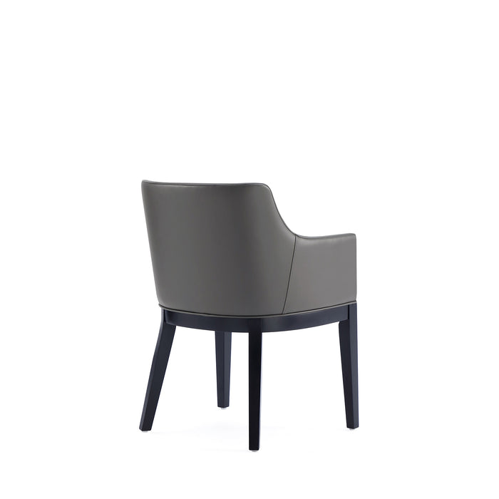 Manhattan Comfort Gansevoort Modern Faux Leather Dining Chair - Pebble Grey