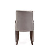 Manhattan Comfort Shubert Modern Faux Leather & Velvet Dining Armchair - Light Grey|Chaise de salle à manger à accoudoirs moderne Shubert de Manhattan Comfort en similicuir et velours - gris clair