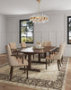 Manhattan Comfort Shubert Modern Faux Leather & Velvet Dining Chair - Tan|Chaise de salle à manger moderne Shubert de Manhattan Comfort en similicuir et velours - tan
