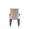 Manhattan Comfort Shubert Modern Faux Leather & Velvet Dining Chair - Tan|Chaise de salle à manger moderne Shubert de Manhattan Comfort en similicuir et velours - tan