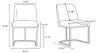 Manhattan Comfort Serena Faux Leather Dining Chair - Cream|Chaise de salle à manger Serena de Manhattan Comfort en similicuir - crème