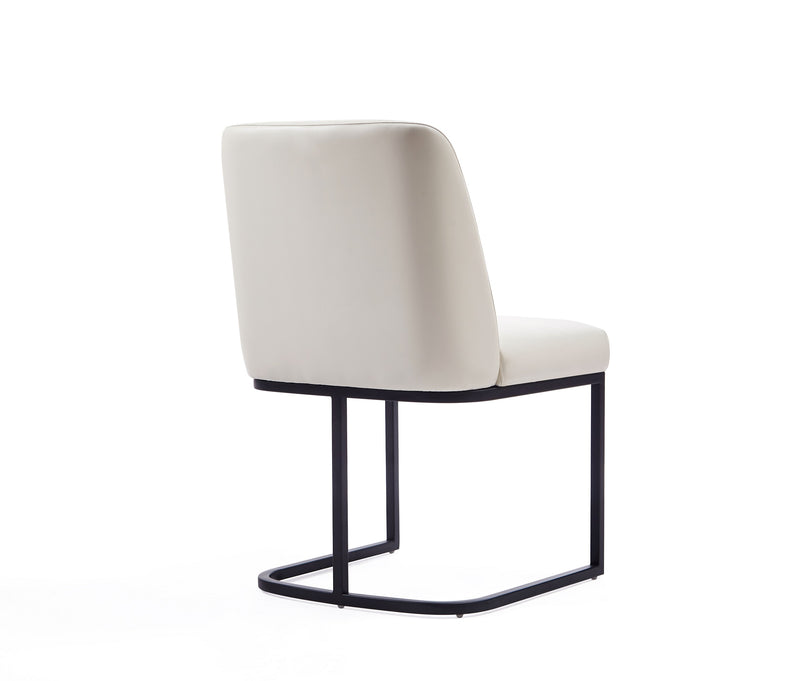 Manhattan Comfort Serena Faux Leather Dining Chair - Cream