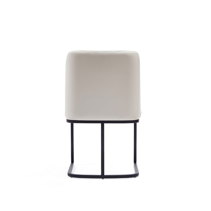 Manhattan Comfort Serena Faux Leather Dining Chair - Cream