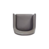 Manhattan Comfort Modern Serena Dining Armchair Upholstered Leatherette with Steel Legs - Grey|Chaise de salle à manger à accoudoirs moderne Serena de Manhattan Comfort revêtue de similicuir avec pattes en acier - grise