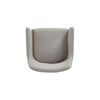 Manhattan Comfort Modern Serena Dining Armchair Upholstered Leatherette with Steel Legs - Light Grey|Chaise de salle à manger à accoudoirs moderne Serena de Manhattan Comfort revêtue de similicuir avec pattes en acier - gris clair