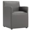 Manhattan Comfort Anna Modern Square Faux Leather Armless Dining Chair - Pewter|Chaise de salle à manger carrée et moderne sans accoudoirs Anna de Manhattan Comfort en similicuir - étain