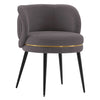 Manhattan Comfort Modern Kaya Pleated Velvet Dining Chair - Grey|Chaise de salle à manger moderne Kaya de Manhattan Comfort en velours plissé - grise