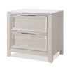Elana Bedside 2-Drawer Nightstand with Real Marble Top - Beige | Table de nuit Elana à 2 tiroirs avec dessus en marbre véritable - beige