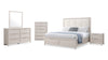 Elana Bedside 2-Drawer Nightstand with Real Marble Top - Beige | Table de nuit Elana à 2 tiroirs avec dessus en marbre véritable - beige