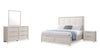 Elana 6pc Bedroom Set with Storage Bed, Dresser, Mirror & Nightstand, Beige – King Size | Ensemble de chambre à coucher Elana 6 pièces avec lit de rangement, commode, miroir et table de nuit, beige - format très grand lit