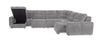 Scott Living Elevate Modular 7-Piece Left-Facing Chenille Fabric Power Sliding Sectional with Storage - Grey | Sofa sectionnel modulaire à coulissement électrique de gauche Elevate de Scott Living 7 pièces en tissu de chenille avec rangement - gris