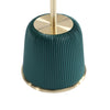 Manhattan Comfort Modern Anderson End Table 1.0 Upholstered Leatherette with Gold Tabletop - Green|Table de bout moderne Anderson 1.0 de Manhattan Comfort avec revêtement en similicuir et dessus de table doré - verte