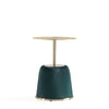 Manhattan Comfort Modern Anderson End Table 1.0 Upholstered Leatherette with Gold Tabletop - Green|Table de bout moderne Anderson 1.0 de Manhattan Comfort avec revêtement en similicuir et dessus de table doré - verte