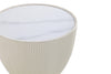 Manhattan Comfort Modern Anderson End Table 2.0 Upholstered Leatherette with Ceramic Faux Marble Tab|Table de bout moderne Anderson 2.0 de Manhattan Comfort avec revêtement en similicuir et dessus de t