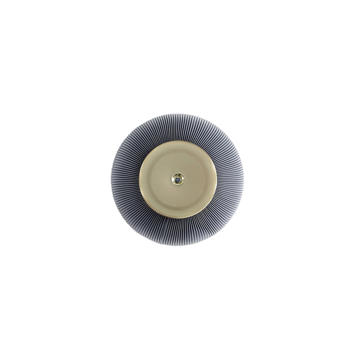 Manhattan Comfort Modern Anderson End Table 2.0 Upholstered Leatherette with Ceramic Faux Marble Tabletop - Grey