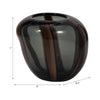 7" Bayle Small Striped Glass Vase - Brown | Petit vase Bayle de 7 po en verre à rayures - brun