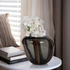 7" Bayle Small Striped Glass Vase - Brown | Petit vase Bayle de 7 po en verre à rayures - brun