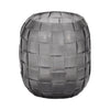 Jordan Glass 6" Woven Finish Vase - Grey | Vase Jordan de 6 po en verre avec texture tressée - gris