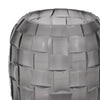 Jordan Glass 6" Woven Finish Vase - Grey | Vase Jordan de 6 po en verre avec texture tressée - gris