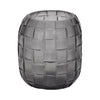 Jordan Glass 6" Woven Finish Vase - Grey | Vase Jordan de 6 po en verre avec texture tressée - gris