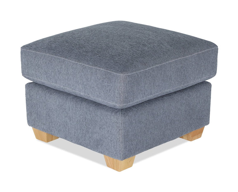 Finesse 23\" Chenille Fabric Ottoman - Flint