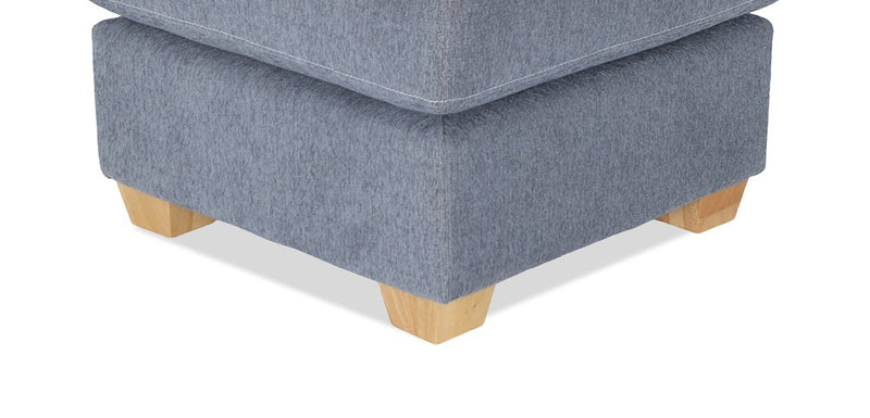 Finesse 23\" Chenille Fabric Ottoman - Flint