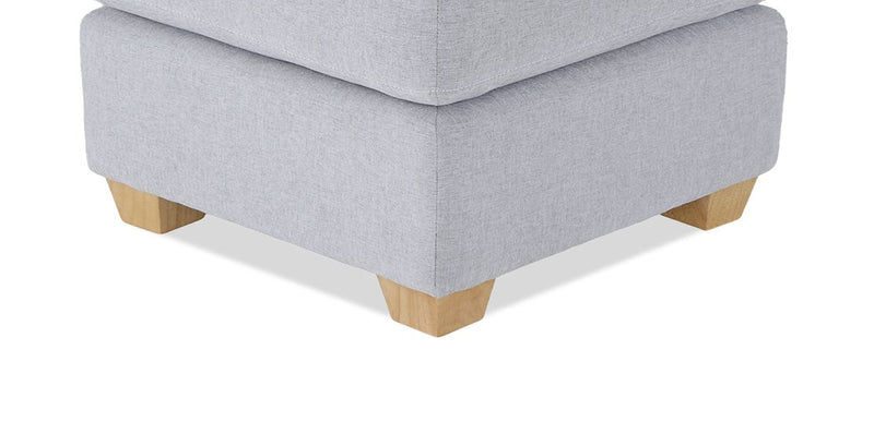Finesse 23\" Chenille Fabric Ottoman - Rain