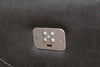 Floy 5-Piece Faux Suede Power Reclining Sectional with Power Headrests and USB Port - Grey | Sofa sectionnel à inclinaison électrique Floy 5 pièces en suédine avec appuie-têtes électriques et port USB - gris