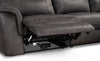 Floy 6-Piece Faux Suede Power Reclining Sectional with Power Headrests, Console and USB Port - Grey | Sofa sectionnel à inclinaison électrique Floy 6 pièces en suédine avec appuie-têtes électriques, console et port USB - gris | FLO2GYS6