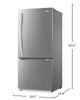 Frigidaire 29.5” 19 Cu. Ft. Bottom Freezer Refrigerator - Smudge-Proof Stainless Steel - FRBE1925AF | Réfrigérateur Frigidaire de 19 pi3 et de 29,5 po de profondeur à congélateur inférieur - acier inoxydable Smudge-ProofMD - FRBE1925AF