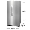 Frigidaire 36" 26 Cu. Ft. Garage Ready Single-Door Refrigerator - FRSN2610AF | Réfrigérateur Frigidaire de 26 pi3 et de 36 po à 1 porte qui convient à une installation dans un garage - FRSN2610AF