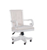 Milson 22.5" Upholstered Chair with Casters - Alabaster | Chaise rembourrée Milson de 22,5 po avec roulettes - albâtre