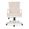 Milson 22.5" Upholstered Chair with Casters - Alabaster | Chaise rembourrée Milson de 22,5 po avec roulettes - albâtre