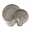 Utopia 16-Piece Stoneware Dinnerware Set with Silver Flatware | Ensemble de Vaisselle Utopia en Gres 16 Morceaux avec Ustensiles Argentes