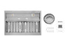 Hauslane Pro-Style 42" IN-R200 Built-In Range Hood - IN-R200SS-42|Hotte de cuisinière encastrée de style professionnel Hauslane IN-R200 de 42 po - IN-R200SS-42