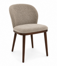 Ivy Dining Chair with Polyester Fabric – Taupe 