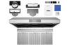 Hauslane 36" Under Cabinet Stainless Steel Range Hood - UC-PS18SS-36|Hotte de cuisinière sous l'armoire Hauslane de 36 po en acier inoxydable - UC-PS18SS-36