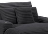 Alto 58" Ultra Plush Faux Fur Fabric Chaise Lounge with Dual Cupholders and USB Port - Ebony | Fauteuil long Alto de 58 po en tissu de fausse fourrure très douce avec deux porte-gobelets et port USB - ebony