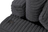 Alto 58" Ultra Plush Faux Fur Fabric Chaise Lounge with Dual Cupholders and USB Port - Ebony | Fauteuil long Alto de 58 po en tissu de fausse fourrure très douce avec deux porte-gobelets et port USB - ebony