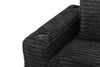 Alto 2-Piece Ultra Plush Faux Fur Fabric Sectional with Dual Cupholders and USB Ports - Ebony | Sofa sectionnel Alto 2 pièces en tissu de fausse fourrure très douce avec deux porte-gobelets et ports USB - ebony