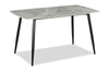 Arlo 5pc Dining Set with Table & 4 Grey Chairs, Sintered Stone & Metal, 55"W - Grey/Black | Ensemble de salle à manger Arlo 5 pièces en pierre frittée et métal avec table de 55 po (L) et 4 chaises grises - gris et noir
