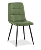 Arlo 7pc Dining Set with Table & 6 Green Chairs, Sintered Stone & Metal, 55"W - Green & Grey/Black | Ensemble de salle à manger Arlo 7 pièces en pierre frittée et métal avec table de 55 po (L) et 6 chaises vertes - vert, gris et noir
