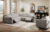 Cindy Crawford Home Aspen 3-Piece Power Reclining Sectional with Adjustable Headrests and USB Port - Silver | Sofa sectionnel à inclinaison électrique Aspen de Cindy Crawford Home 3 pièces avec appuie-têtes électriques et port USB - argenté