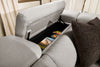 Cindy Crawford Home Aspen 3-Piece Power Reclining Sectional with Adjustable Headrests and USB Port - Silver | Sofa sectionnel à inclinaison électrique Aspen de Cindy Crawford Home 3 pièces avec appuie-têtes électriques et port USB - argenté