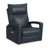 Carlos 31" Top-Grain Genuine Leather Power Reclining Chair with Glider and Swivel –  Blue | Fauteuil à inclinaison électrique Carlos de 31 po en cuir véritable de qualité supérieure avec coulissement et pivotement - bleu